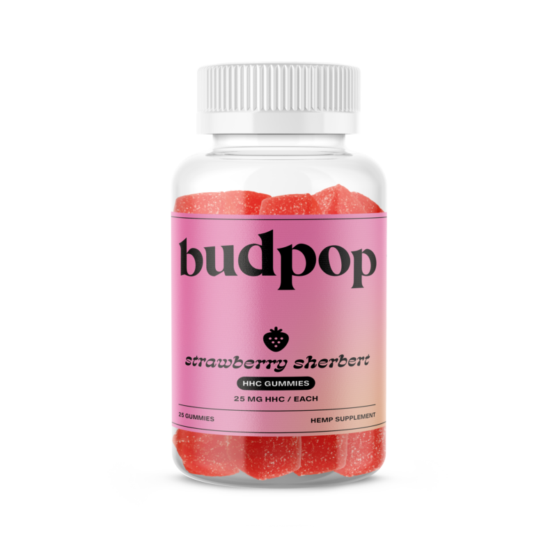 Strawberry Sherbert HHC Gummies | BudPop