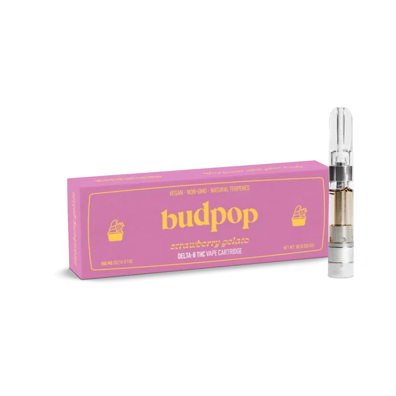 Strawberry Gelato Delta 8 THC Vape | BudPop