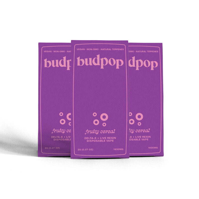 Delta 8 + Live Resin 2g Disposables (1600 mg) - Fruity Cereal | BudPop