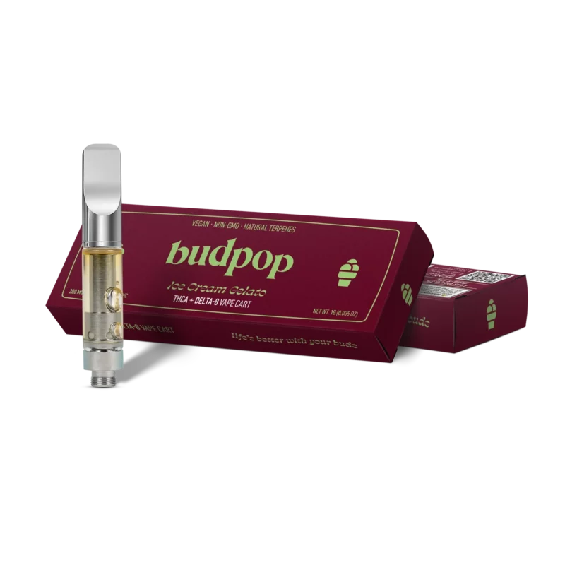 Ice Cream Gelato Vape Cartridge - THCa & Delta 8 | BudPop