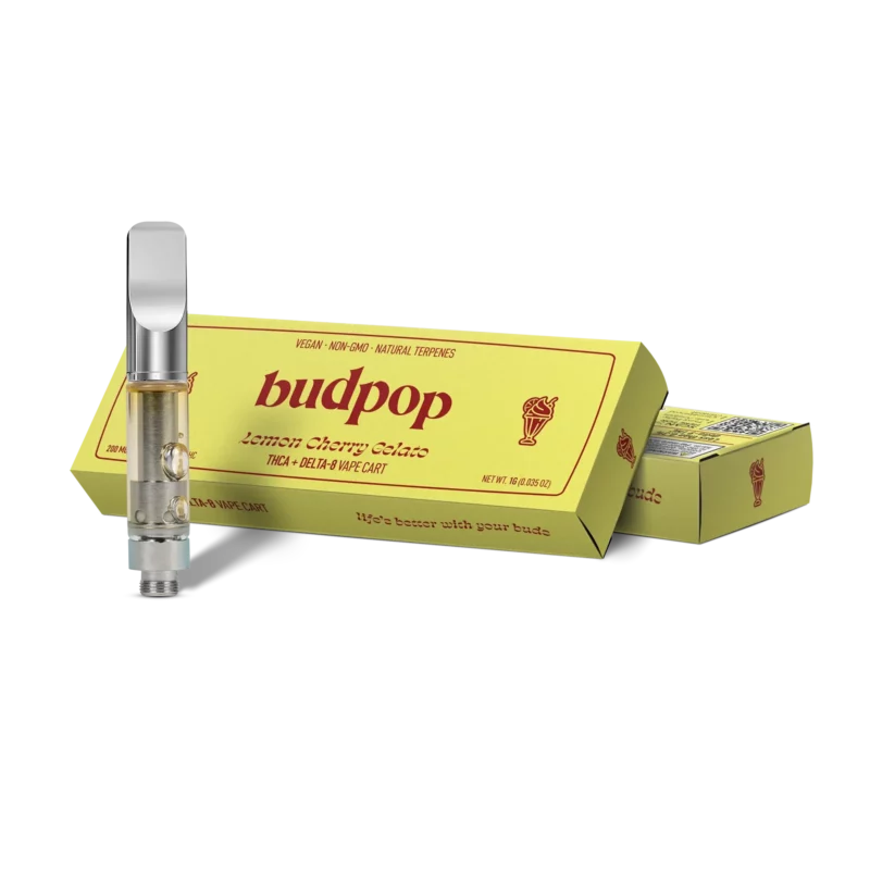 Lemon Cherry Gelato Vape Cartridge - THCa & Delta 8 | BudPop