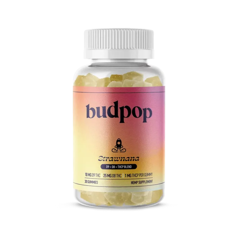 D8+D9+THCP Strawnana Gummies | BudPop